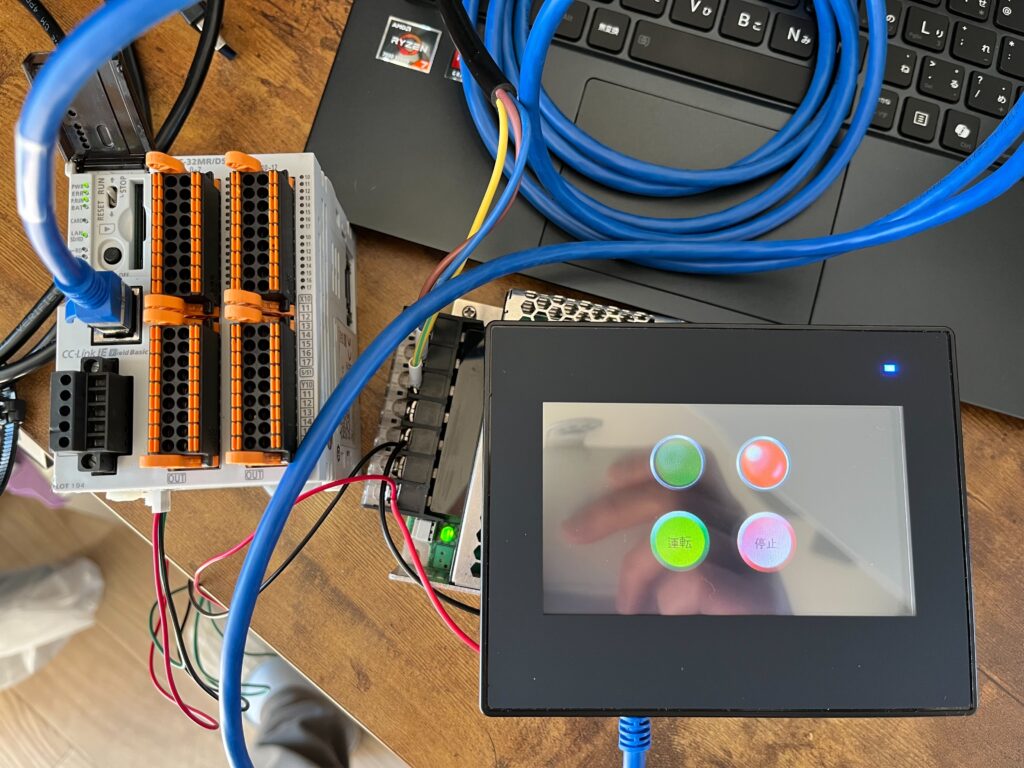 FX5UCとのEthernet通信テスト画像